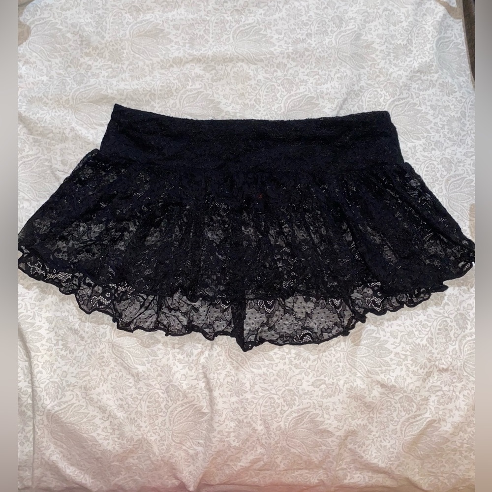 IAMGIA mini black lace lingerie skirt🖤